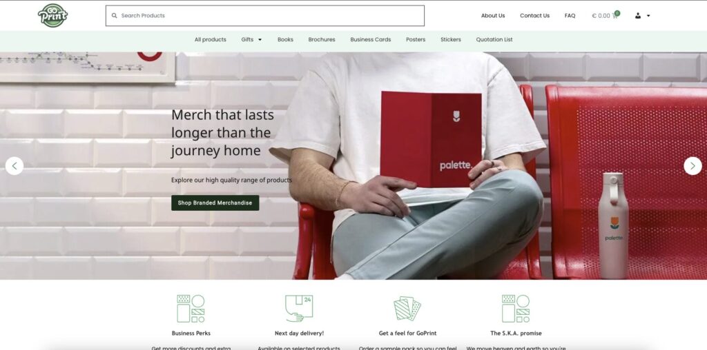 Website home page